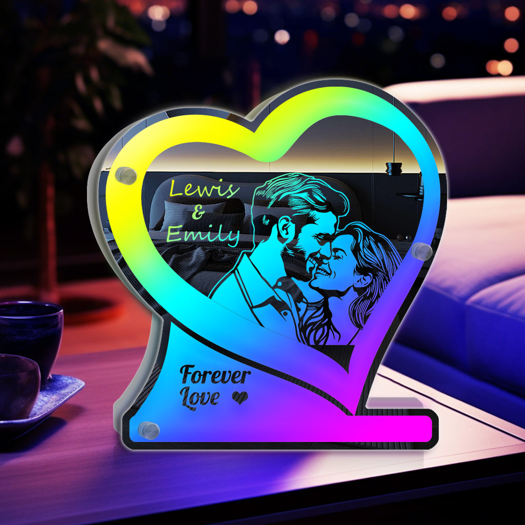 Personalized couple photo mirror light high quality